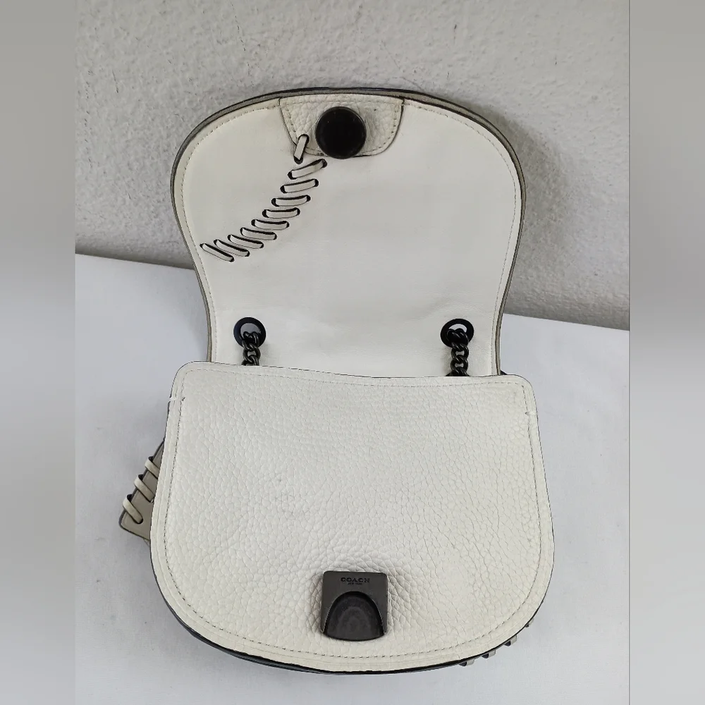 Coach Rip n Repair Shadow Crossbody 36976 Parchment Leather, Black Copper in EUC